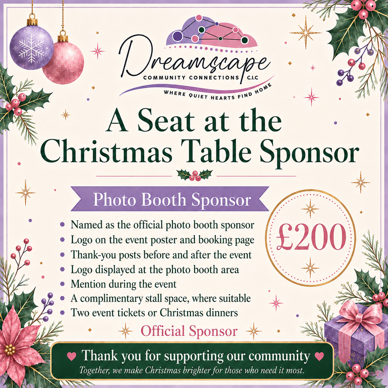 A Seat at the Christmas Table — Official Sponsorship