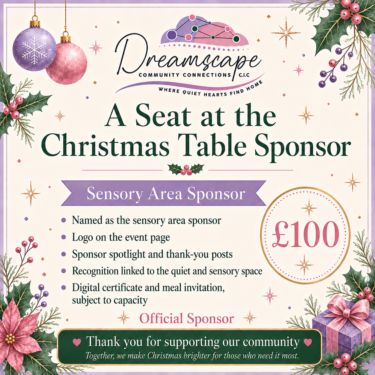 A Seat at the Christmas Table — Official Sponsorship