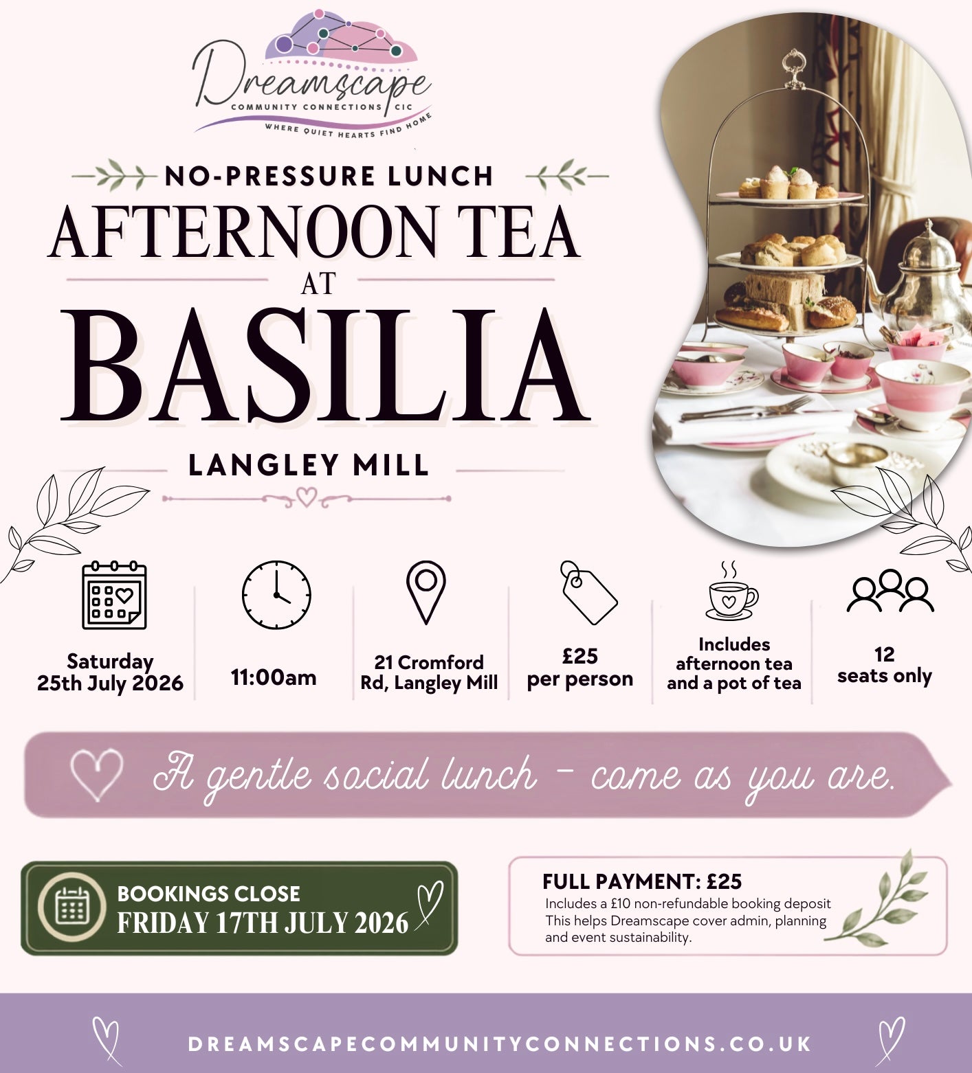 No-Pressure Lunch: Afternoon Tea at Basilia