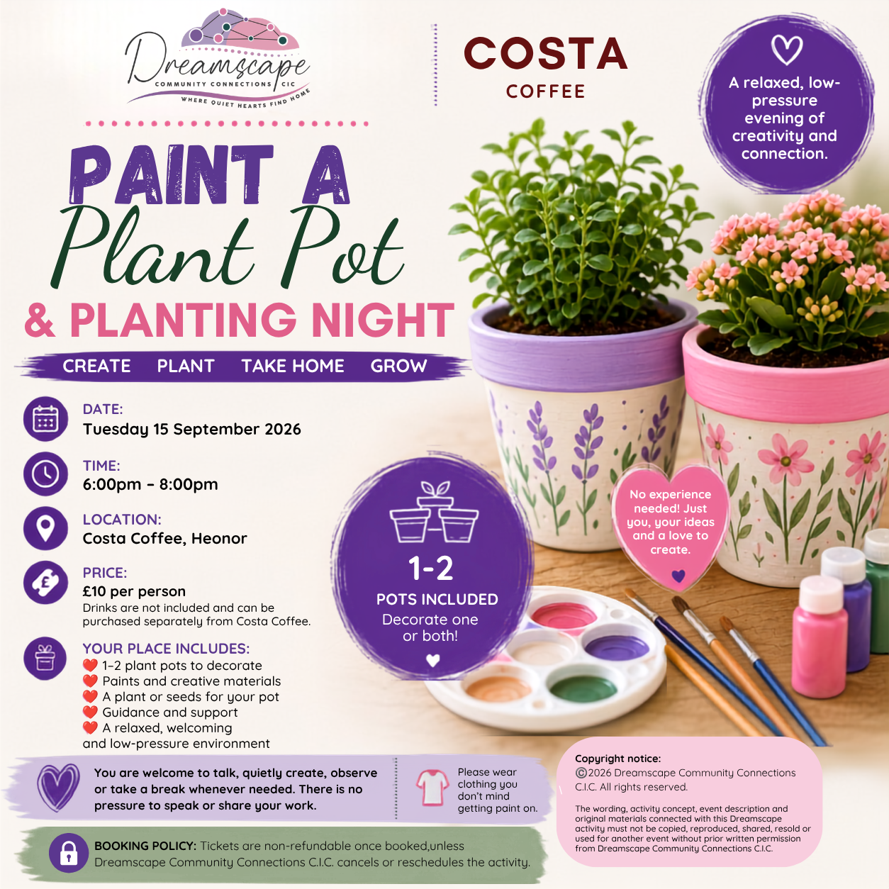 Paint a Plant Pot & Planting Night — Heanor