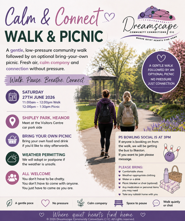 Calm & Connect Walk & Picnic | Heanor | Saturday 27th June
